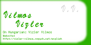 vilmos vizler business card